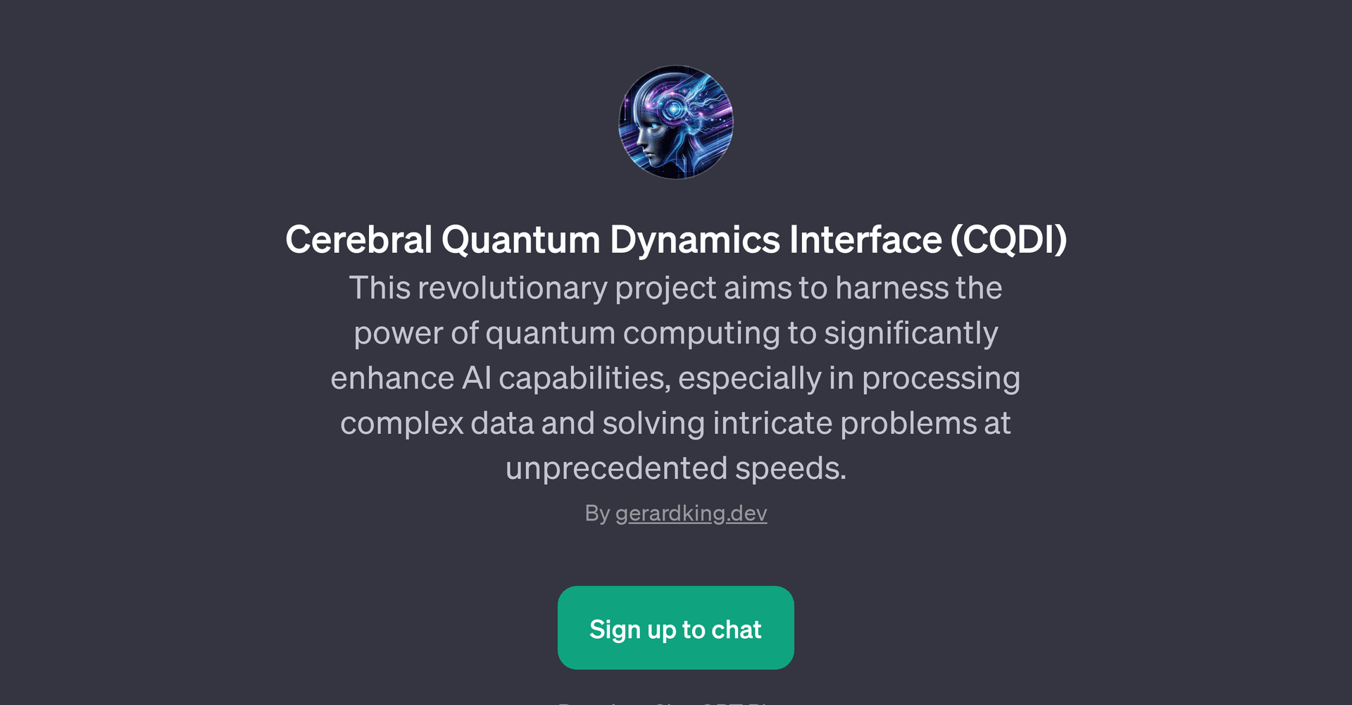 Cerebral Quantum Dynamics Interface (CQDI)