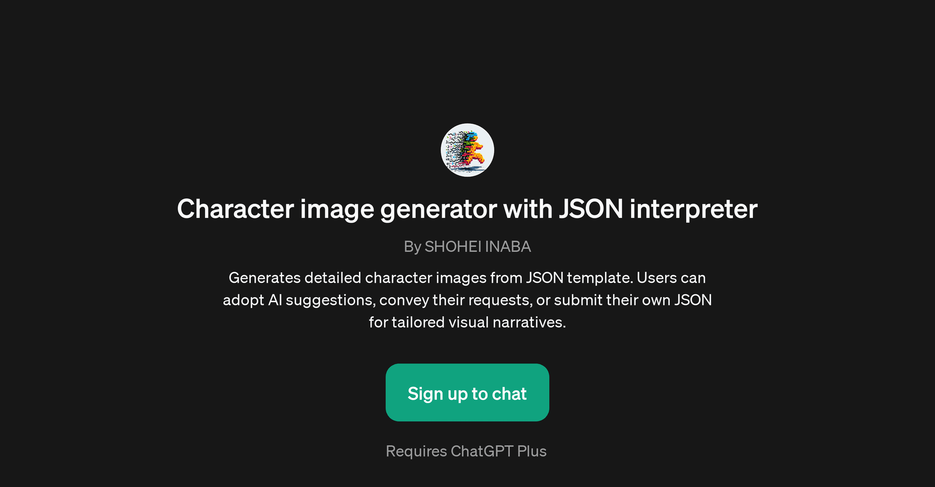 Character Image Generator with JSON Interpreter