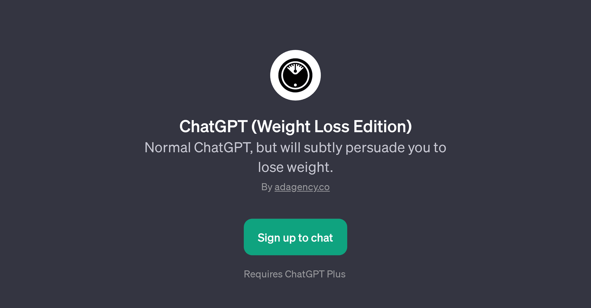 ChatGPT (Weight Loss Edition)