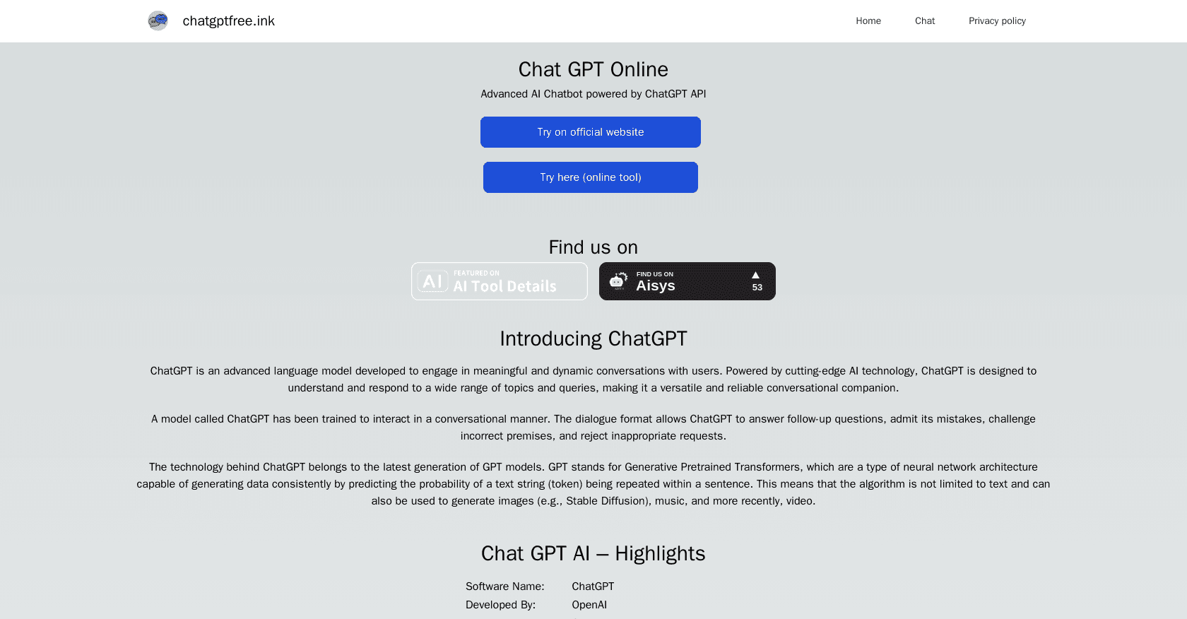 Chatgptfree
