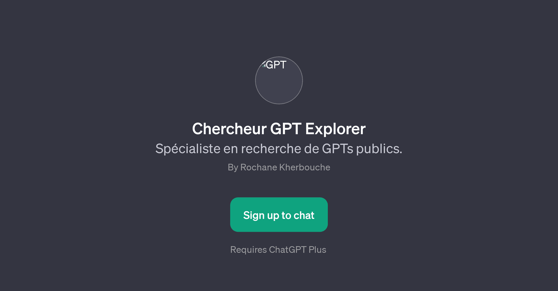 Chercheur GPT Explorer