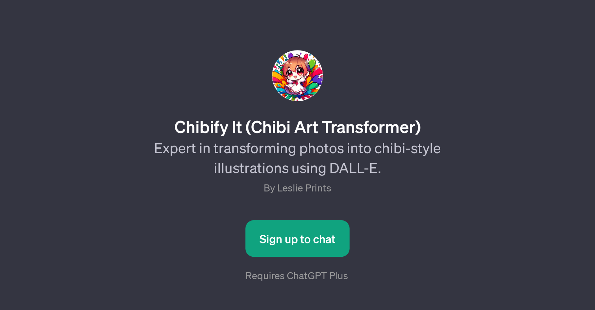 Chibify It (Chibi Art Transformer)