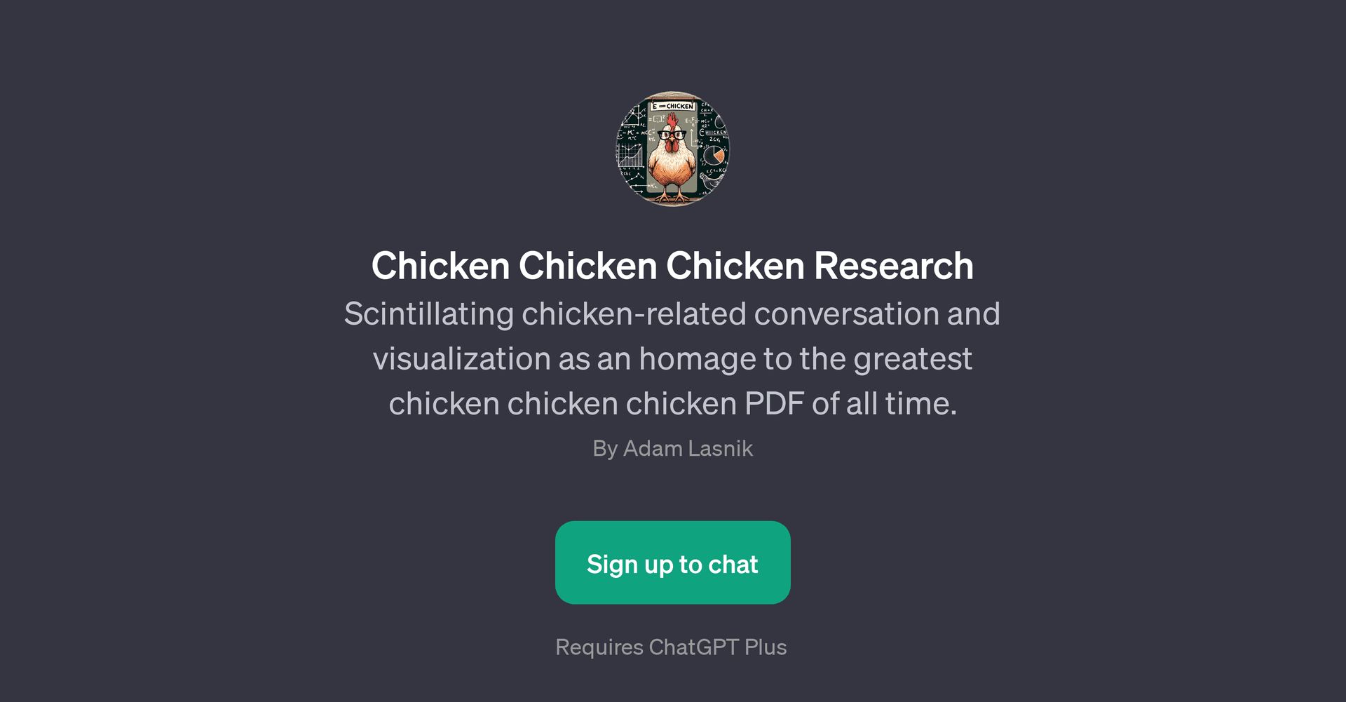 Chicken Chicken Chicken Research