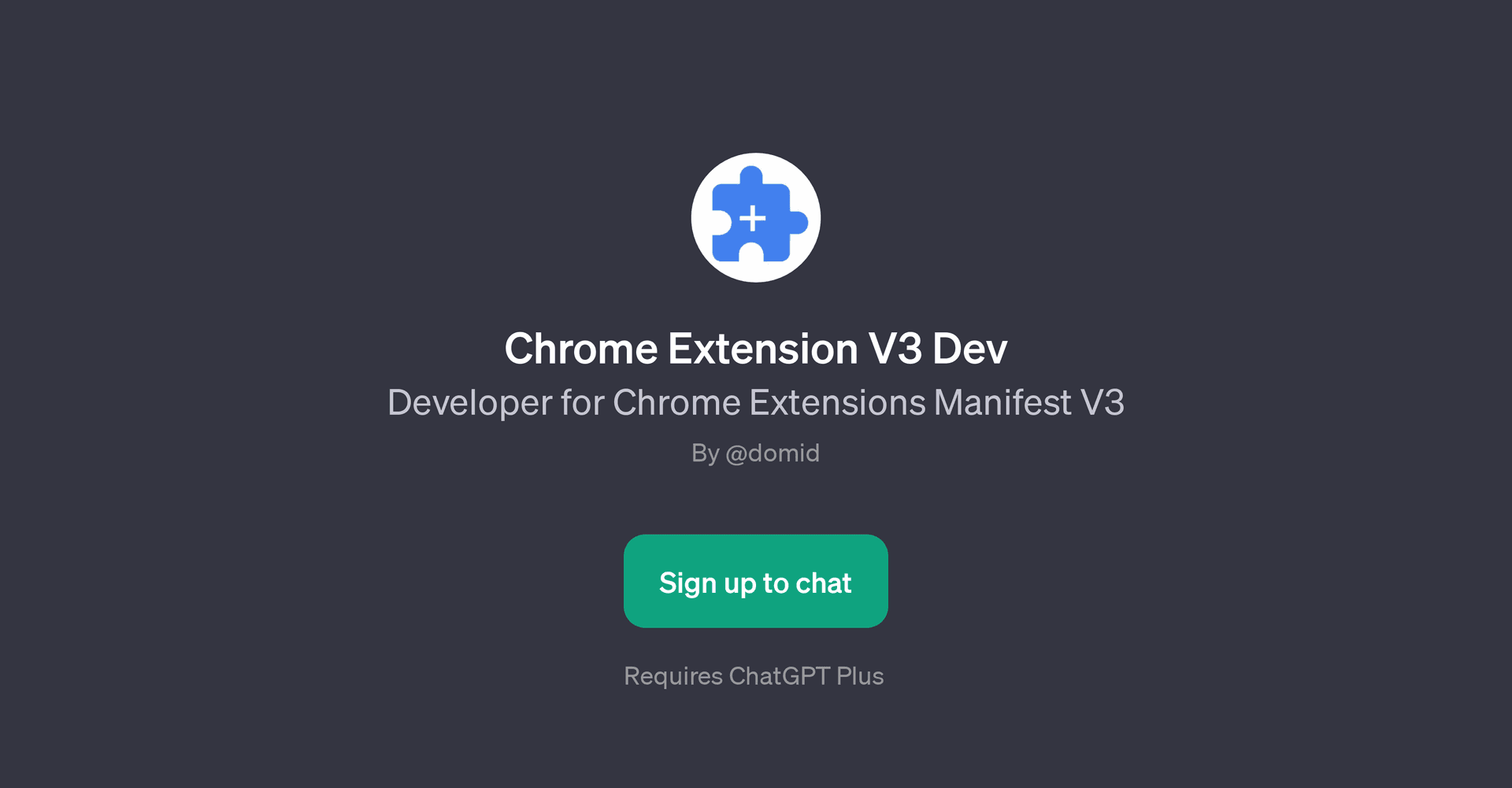 Chrome Extension V3 Dev