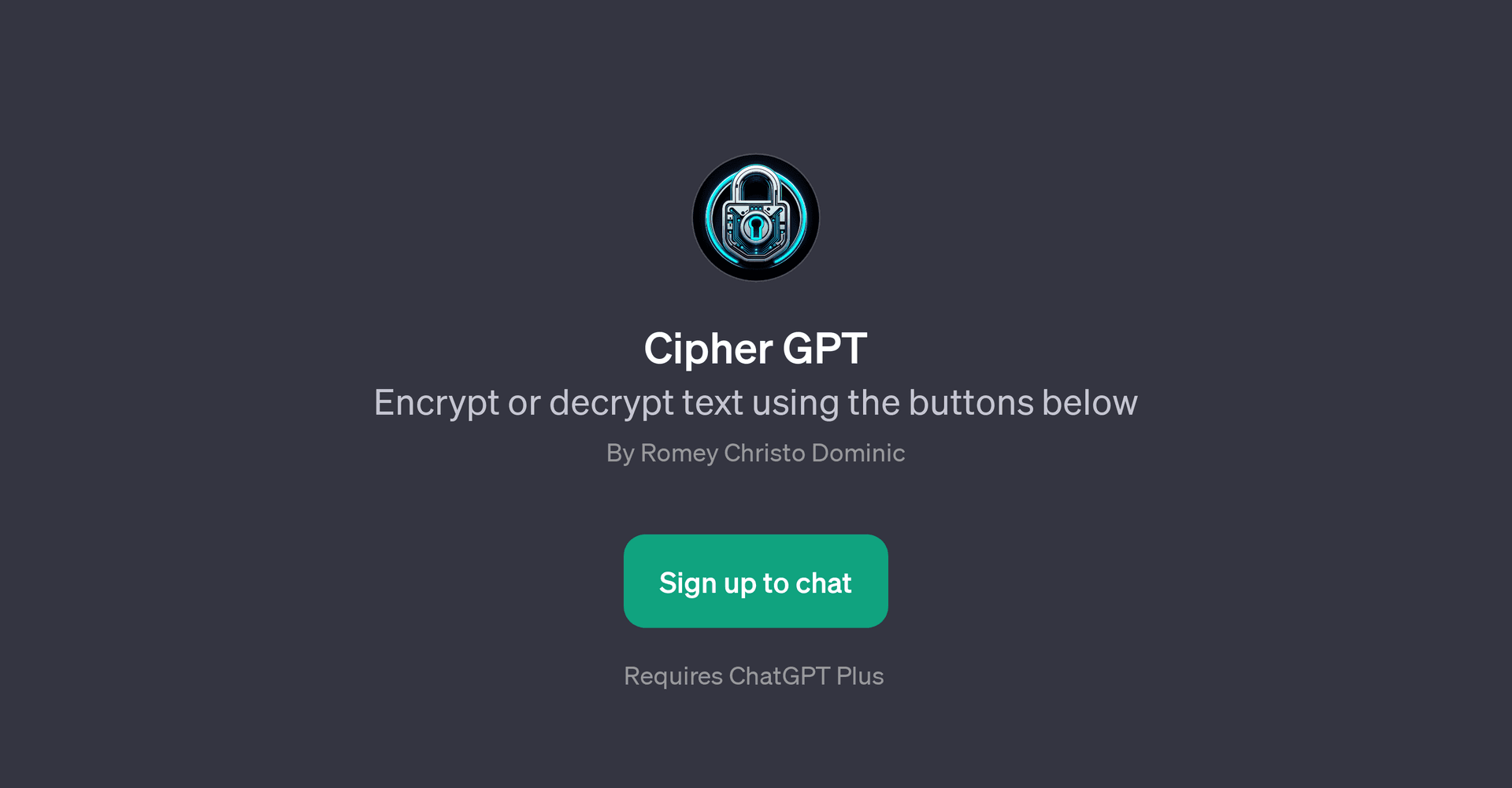 Cipher GPT