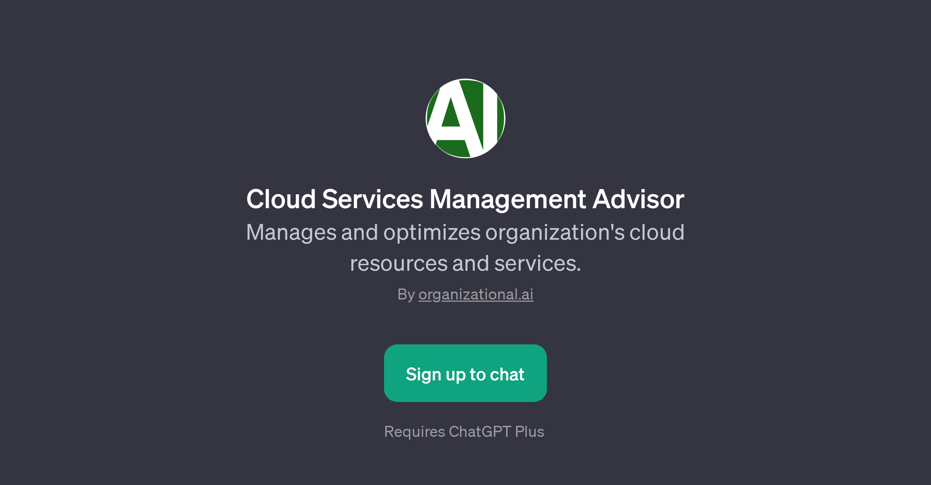 Cloud Services Management Advisor