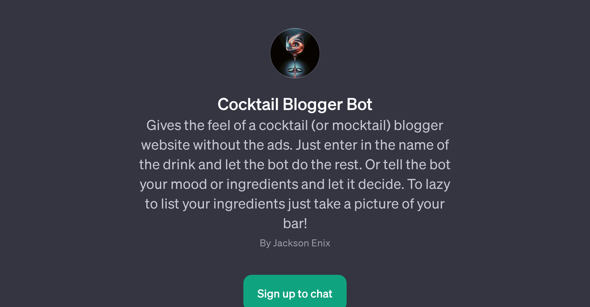 Cocktail Blogger Bot