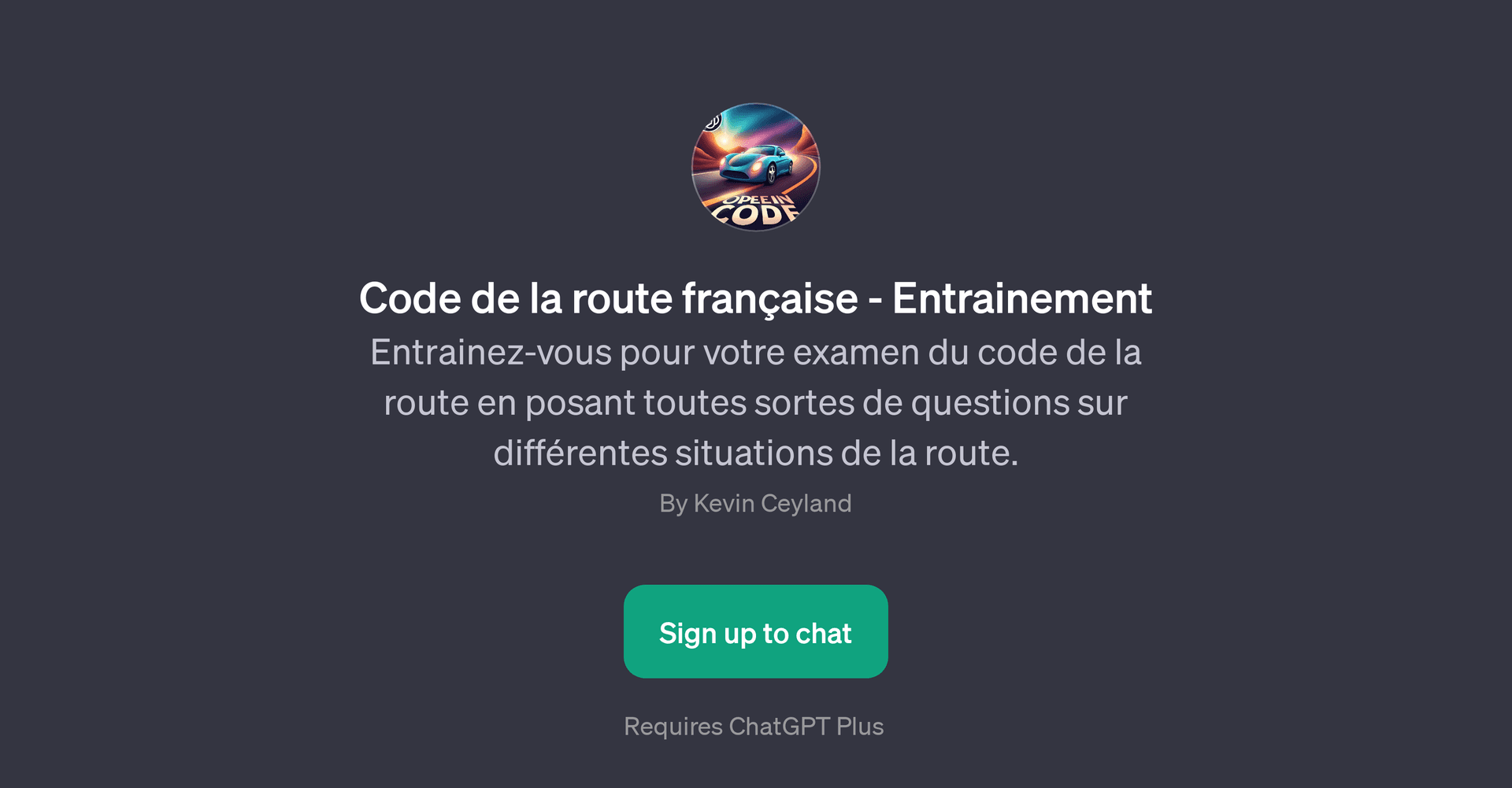 Code de la route franaise - Entrainement