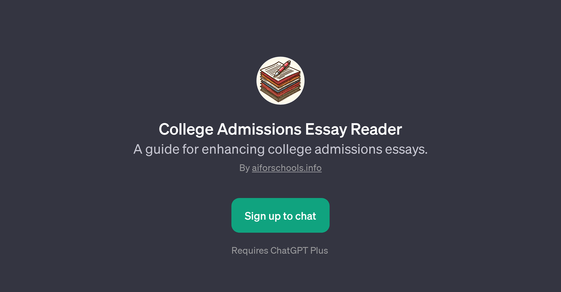 College Admissions Essay Reader