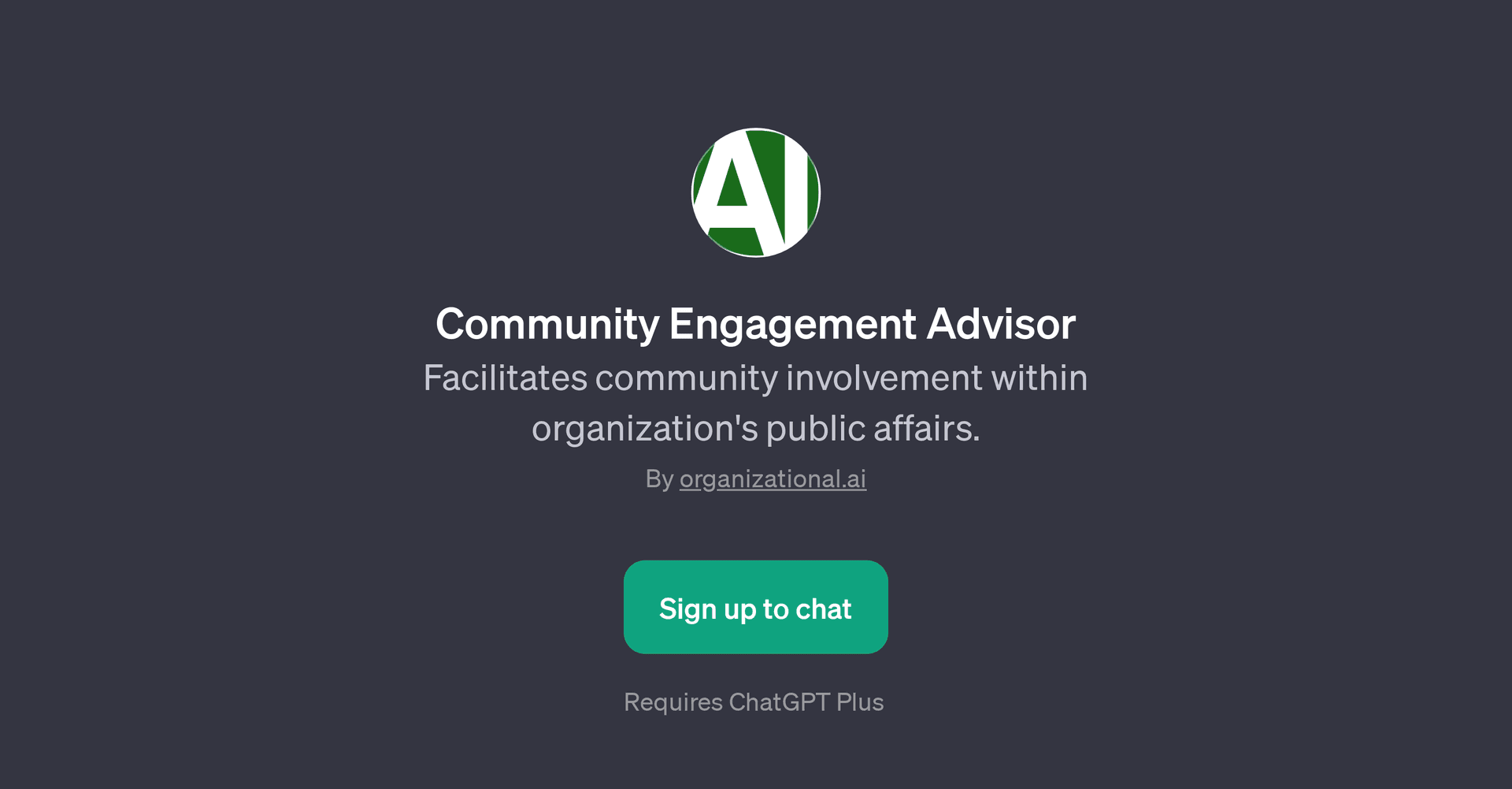 Community Engagement Advisor