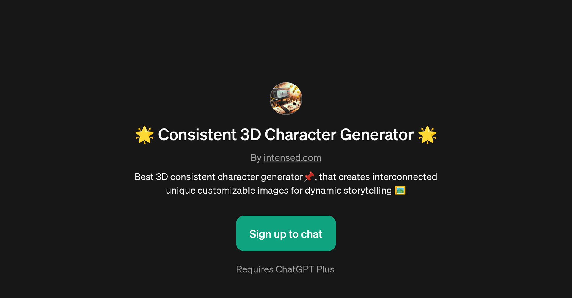 Consistent 3D Character Generator