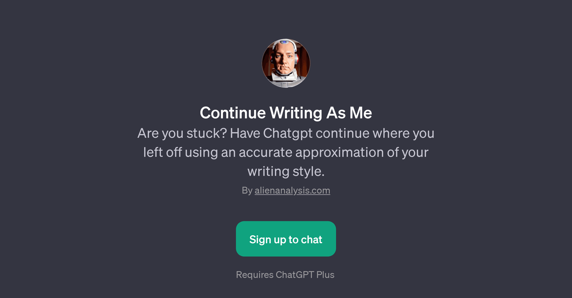 Continue Writing As Me