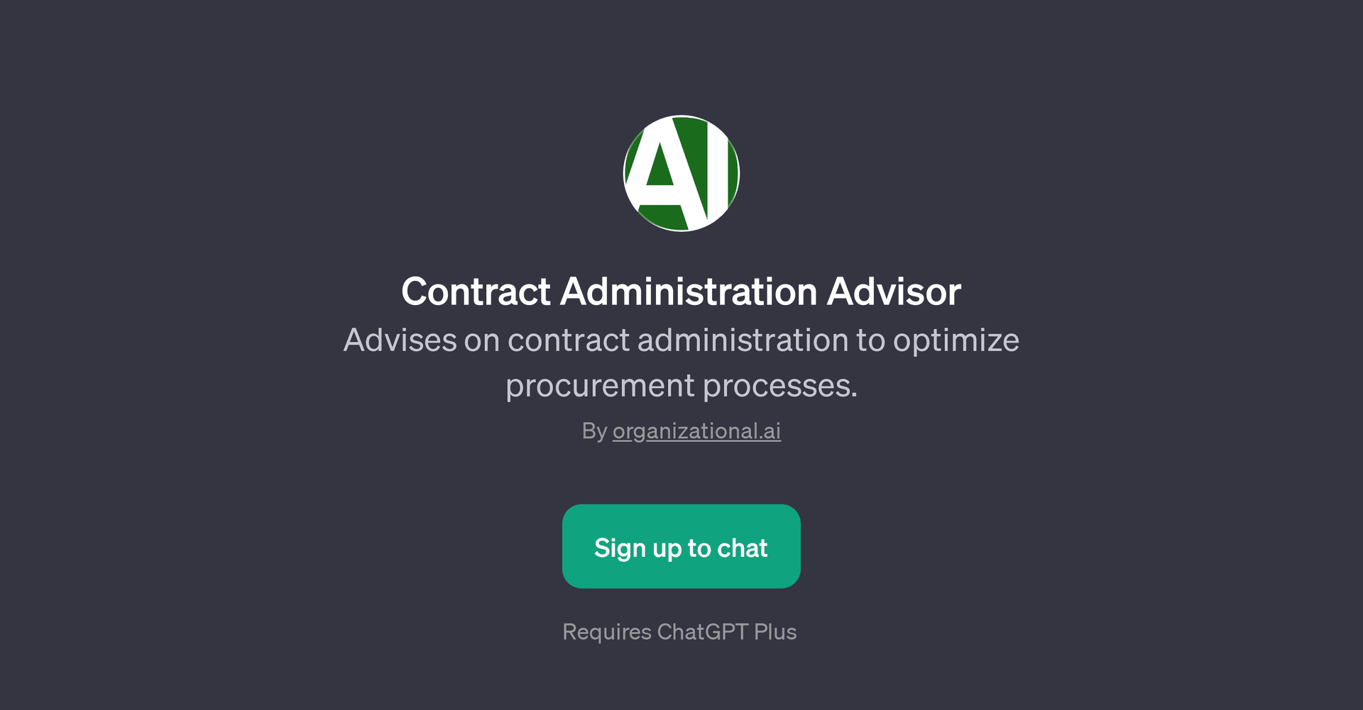 Contract Administration Advisor