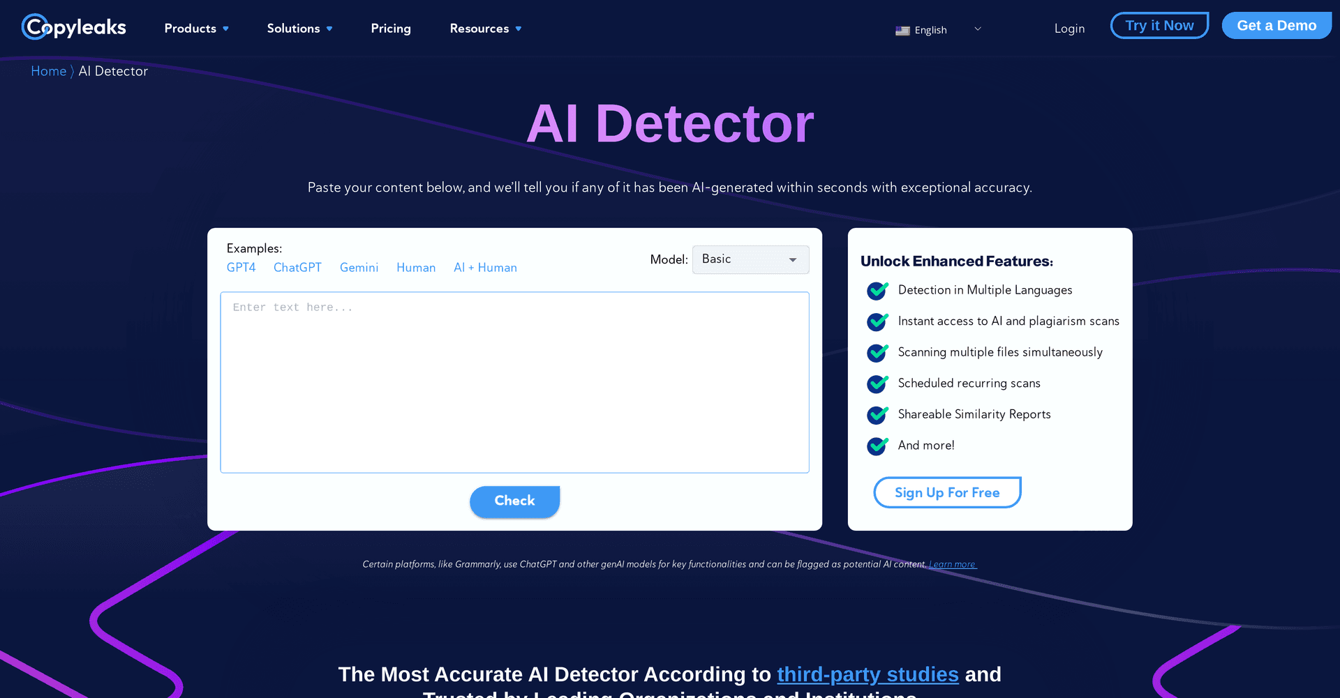 Copyleaks - AI content detector