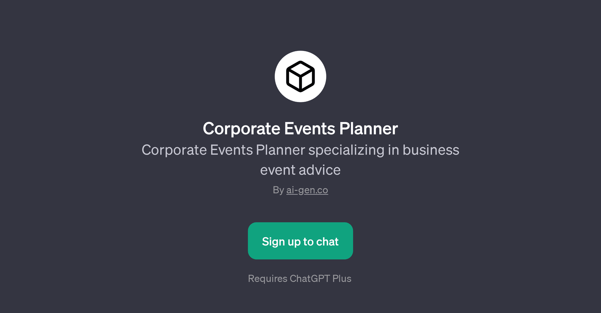 Corporate Events Planner