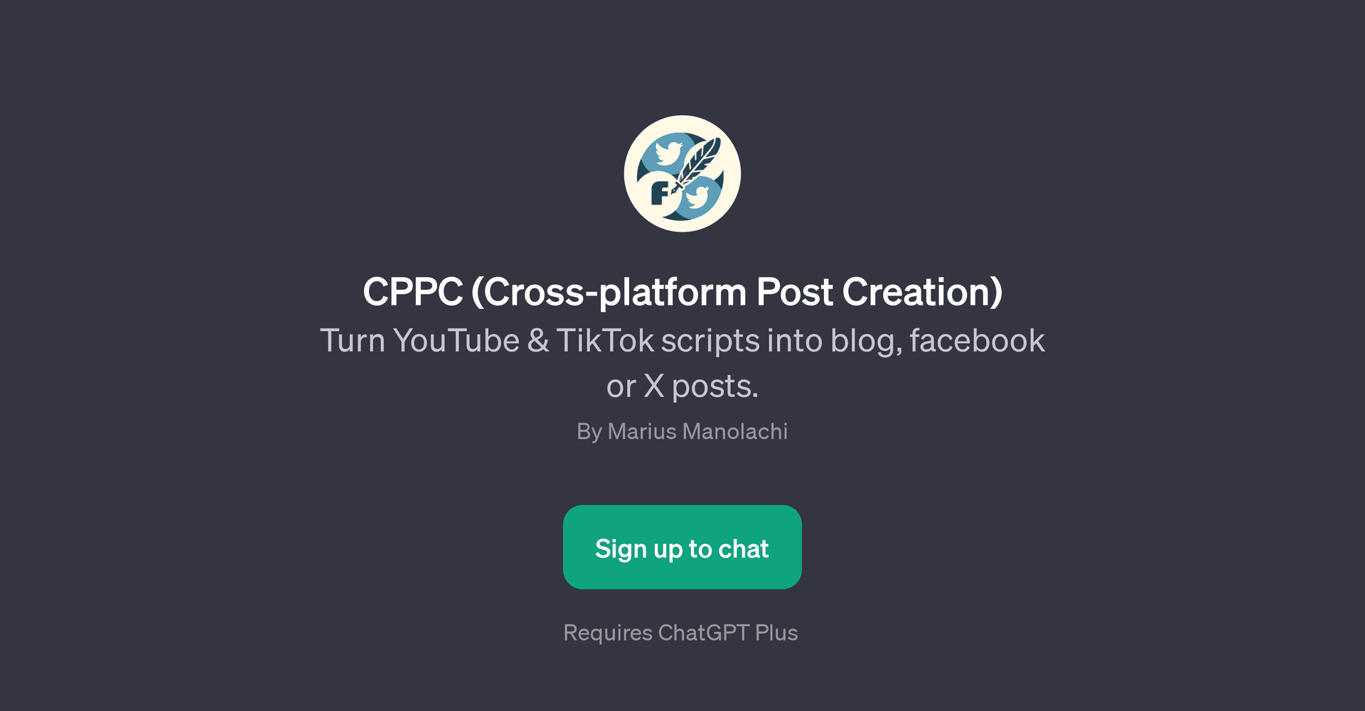 CPPC (Cross-platform Post Creation)