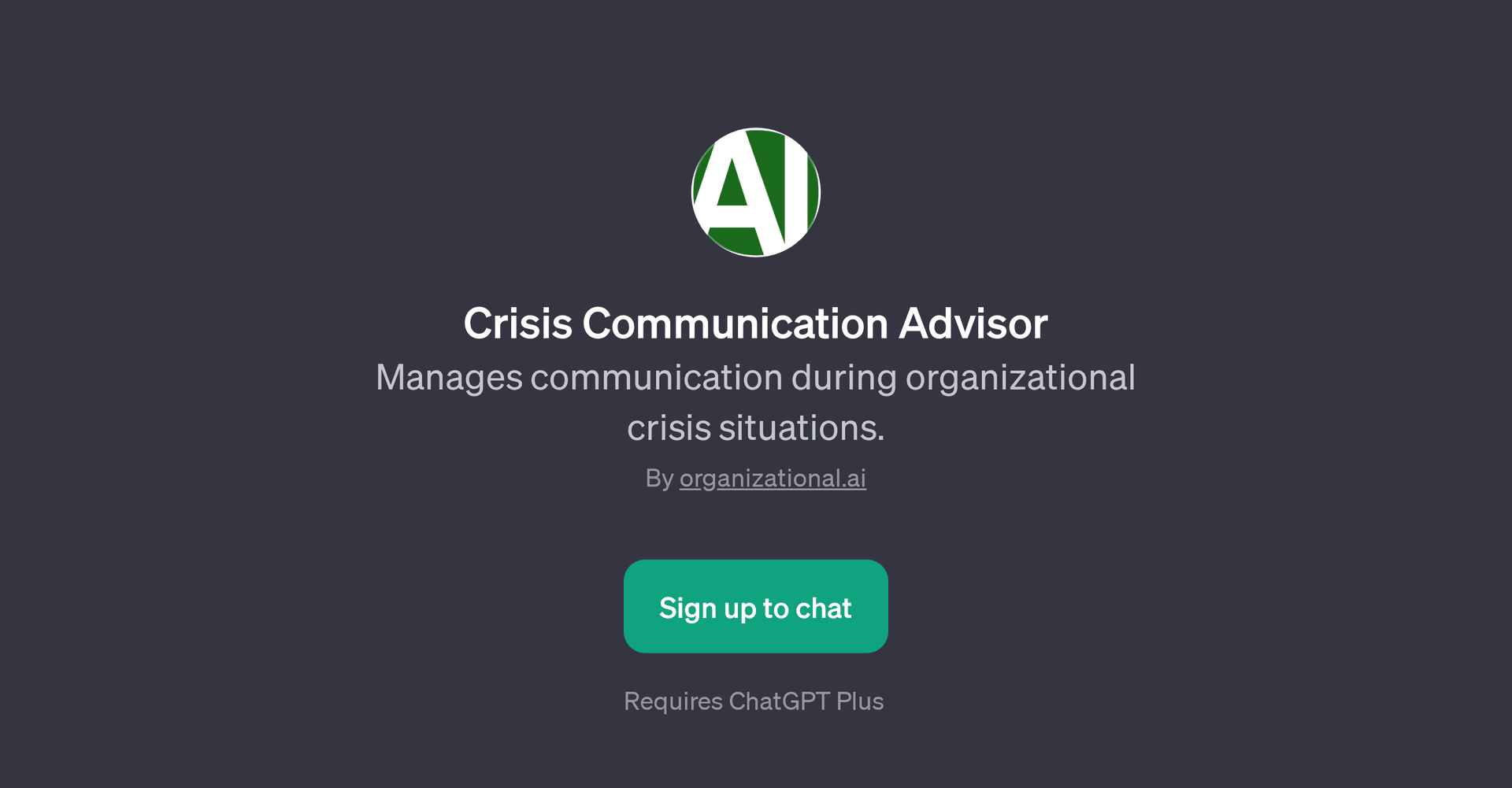 Crisis Communication Advisor