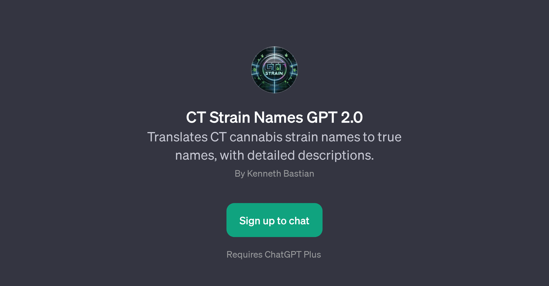 CT Strain Names GPT 2.0