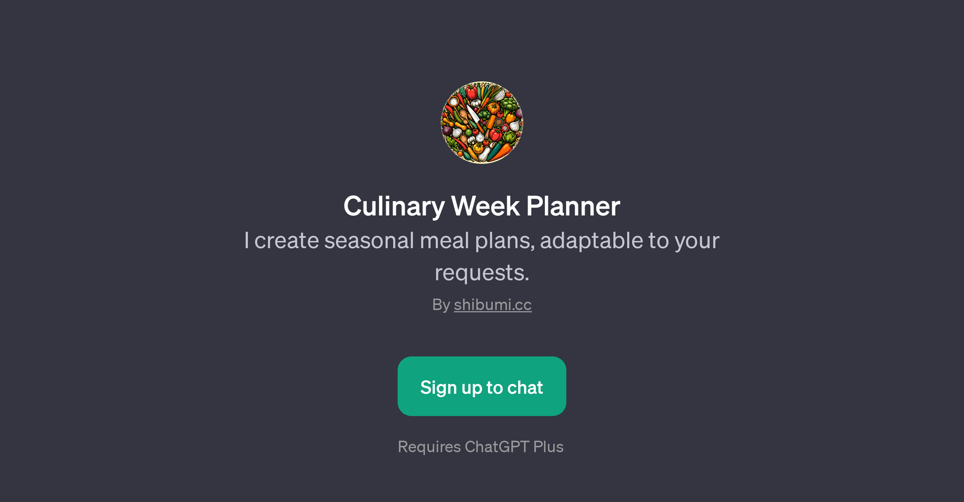 Culinary Week Planner