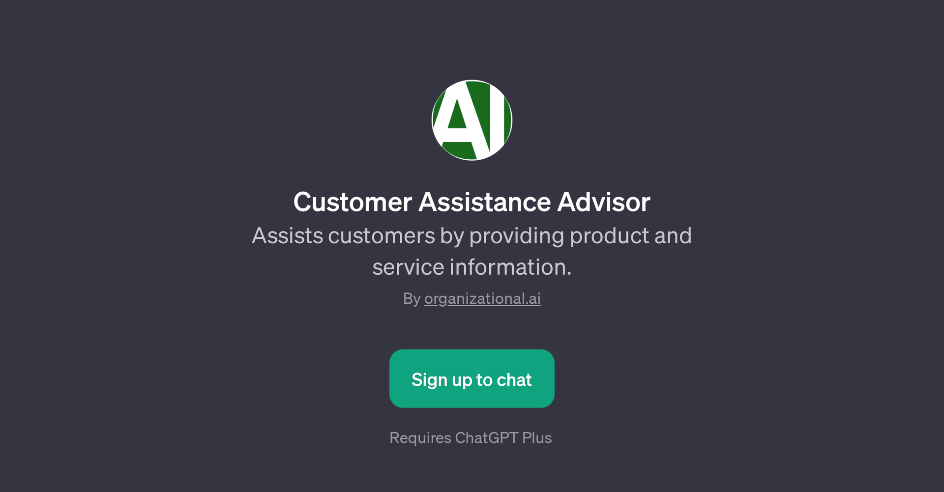Customer Assistance Advisor