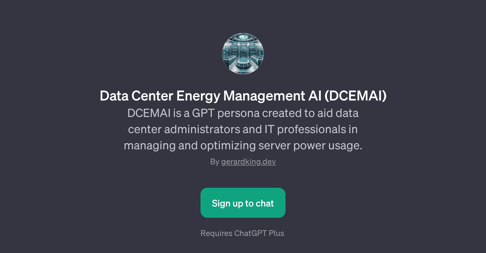 Data Center Energy Management AI (DCEMAI)