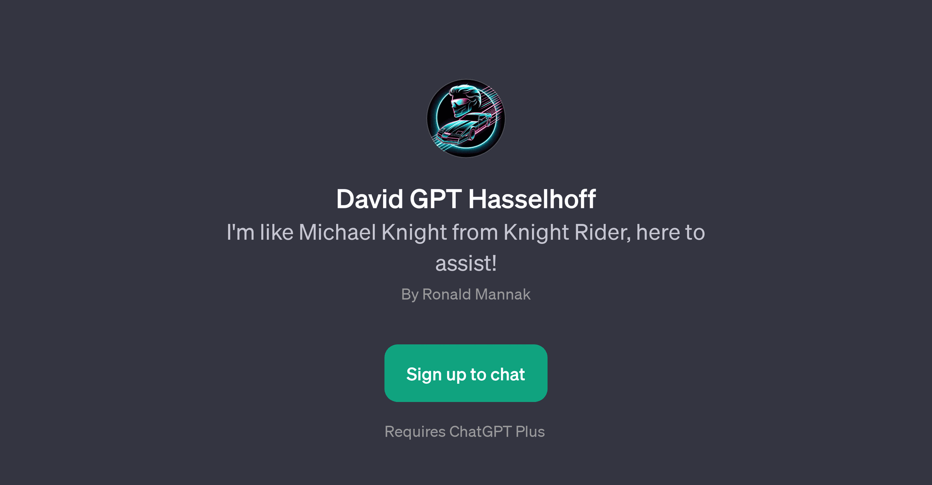 David GPT Hasselhoff
