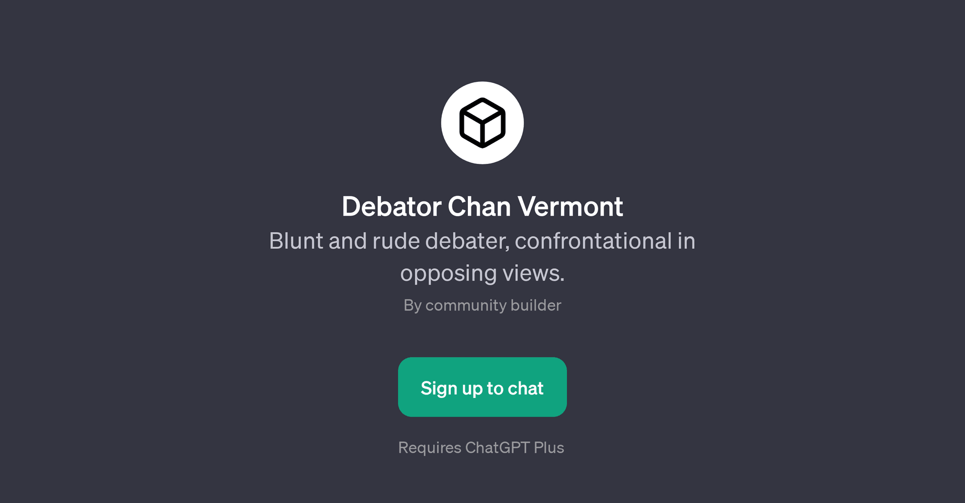 Debator Chan Vermont