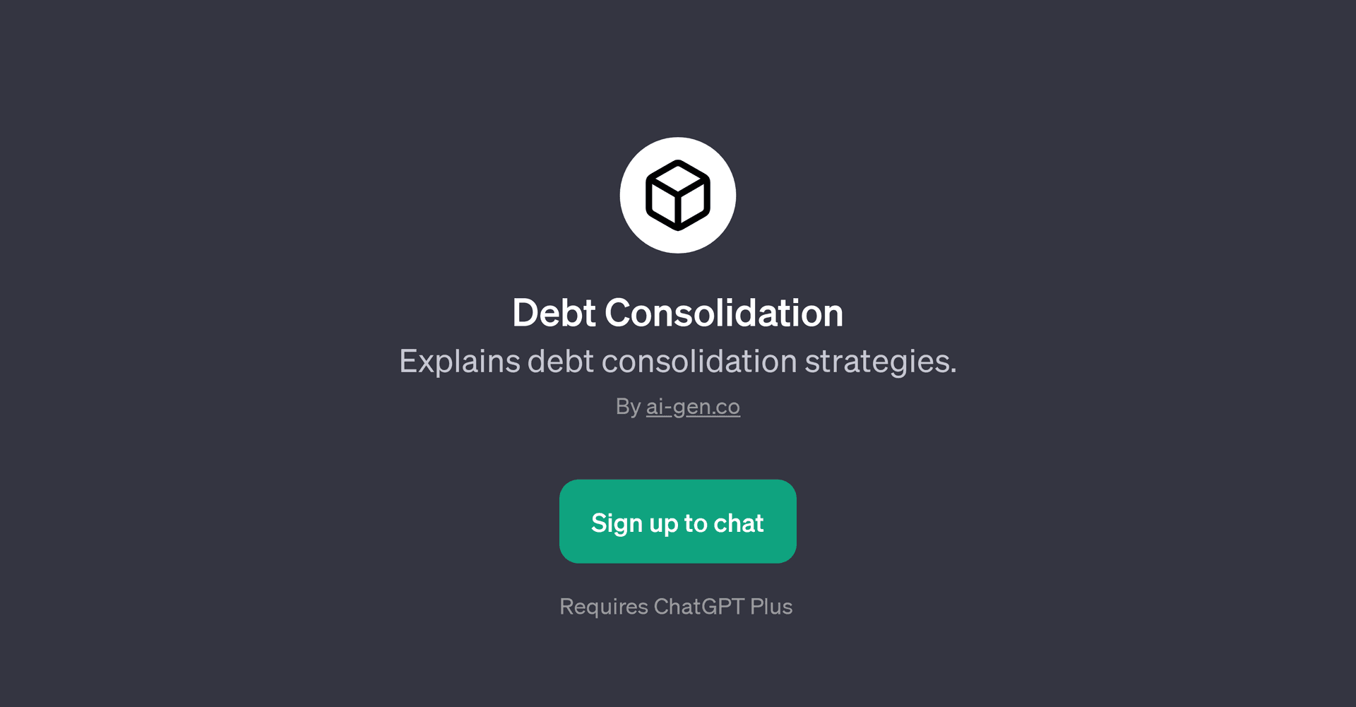 Debt Consolidation GPT