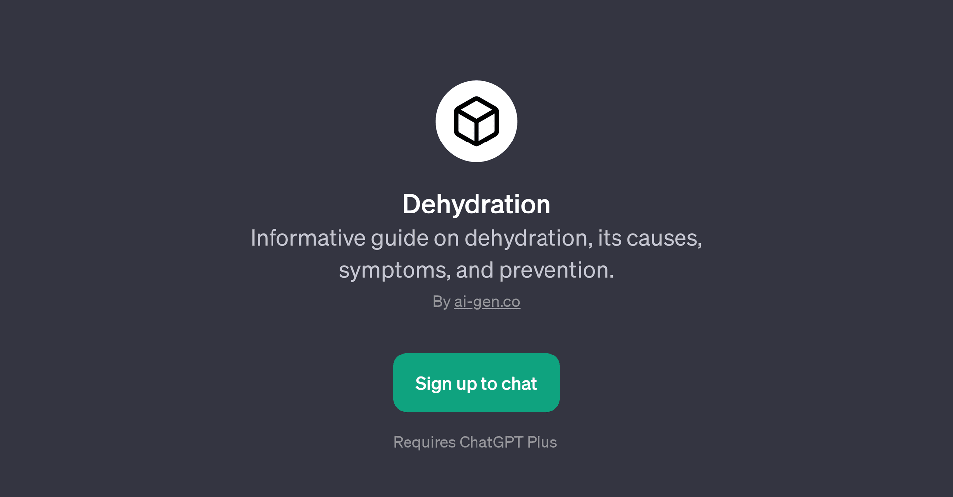 Dehydration