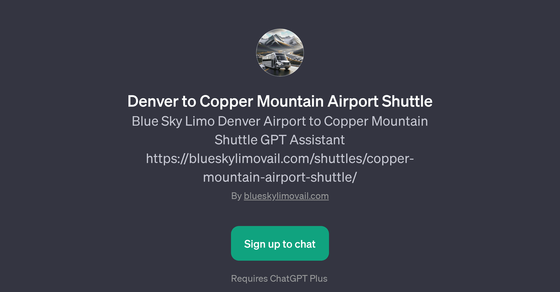 Denver to Copper Mountain Airport Shuttle GPT Assistant