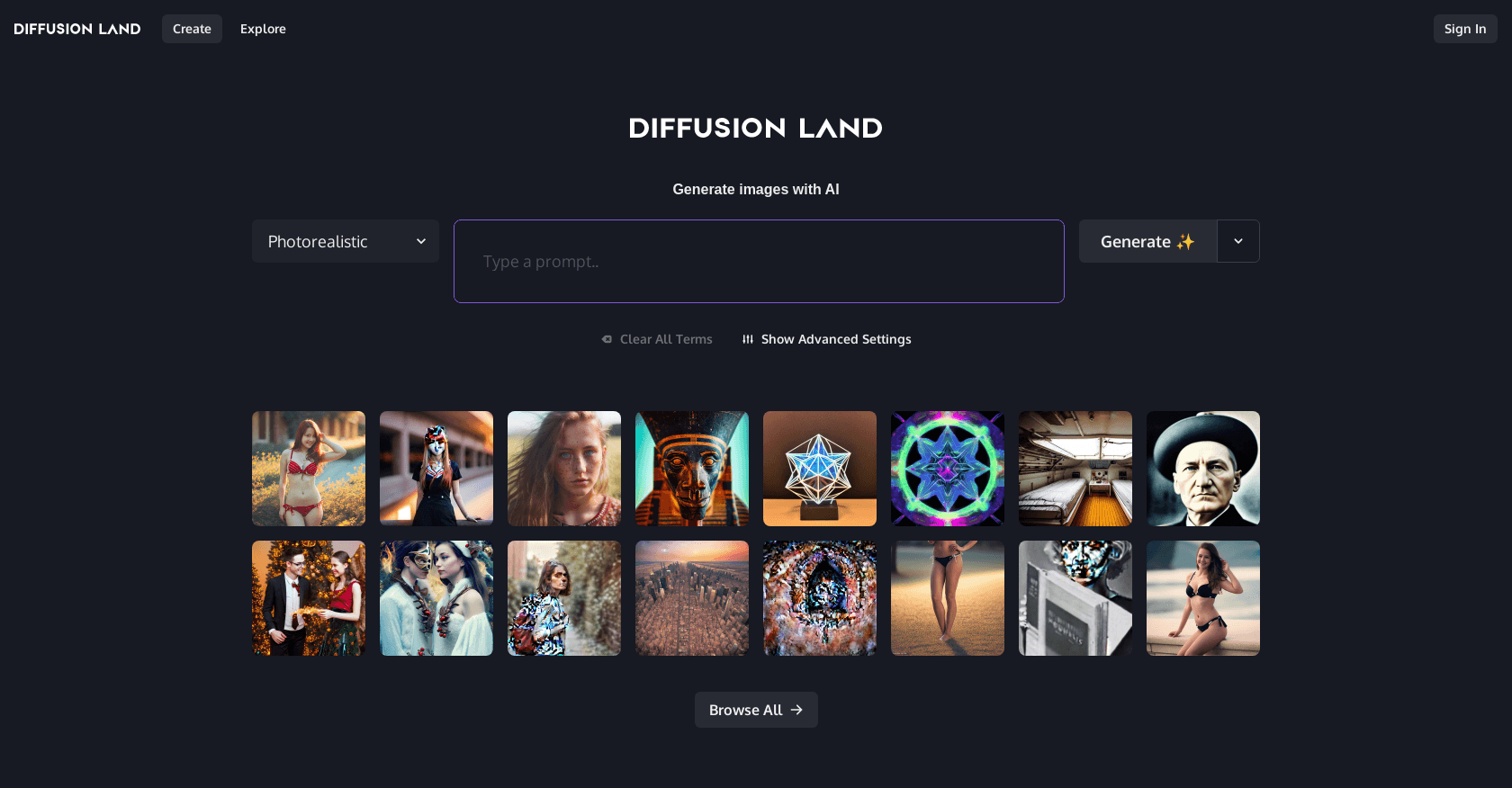 Diffusion Land