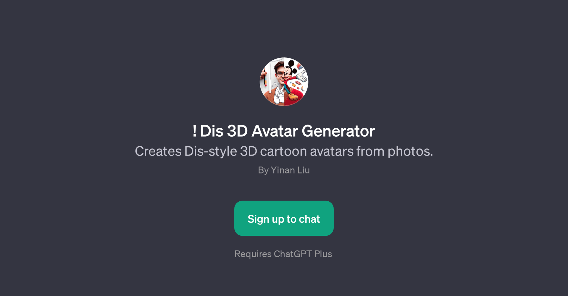 ! Dis 3D Avatar Generator