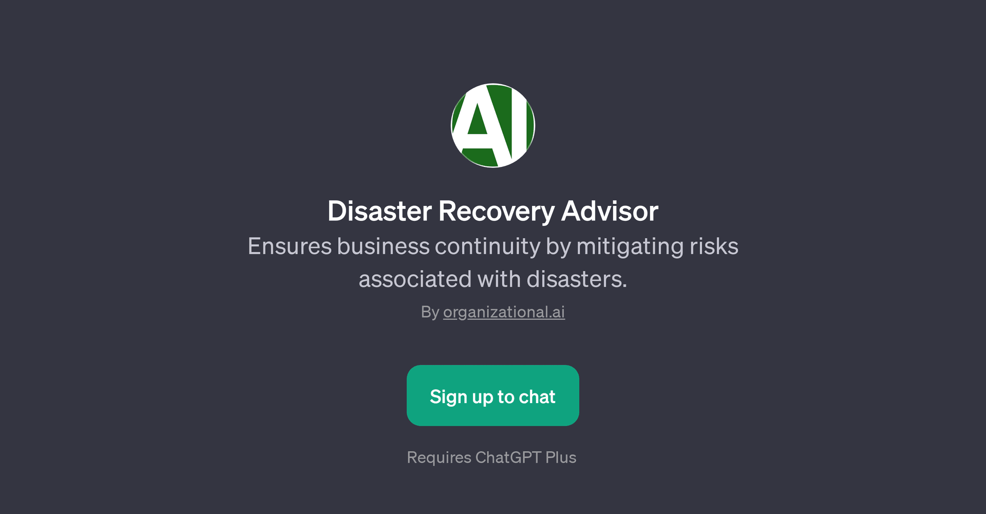 Disaster Recovery Advisor