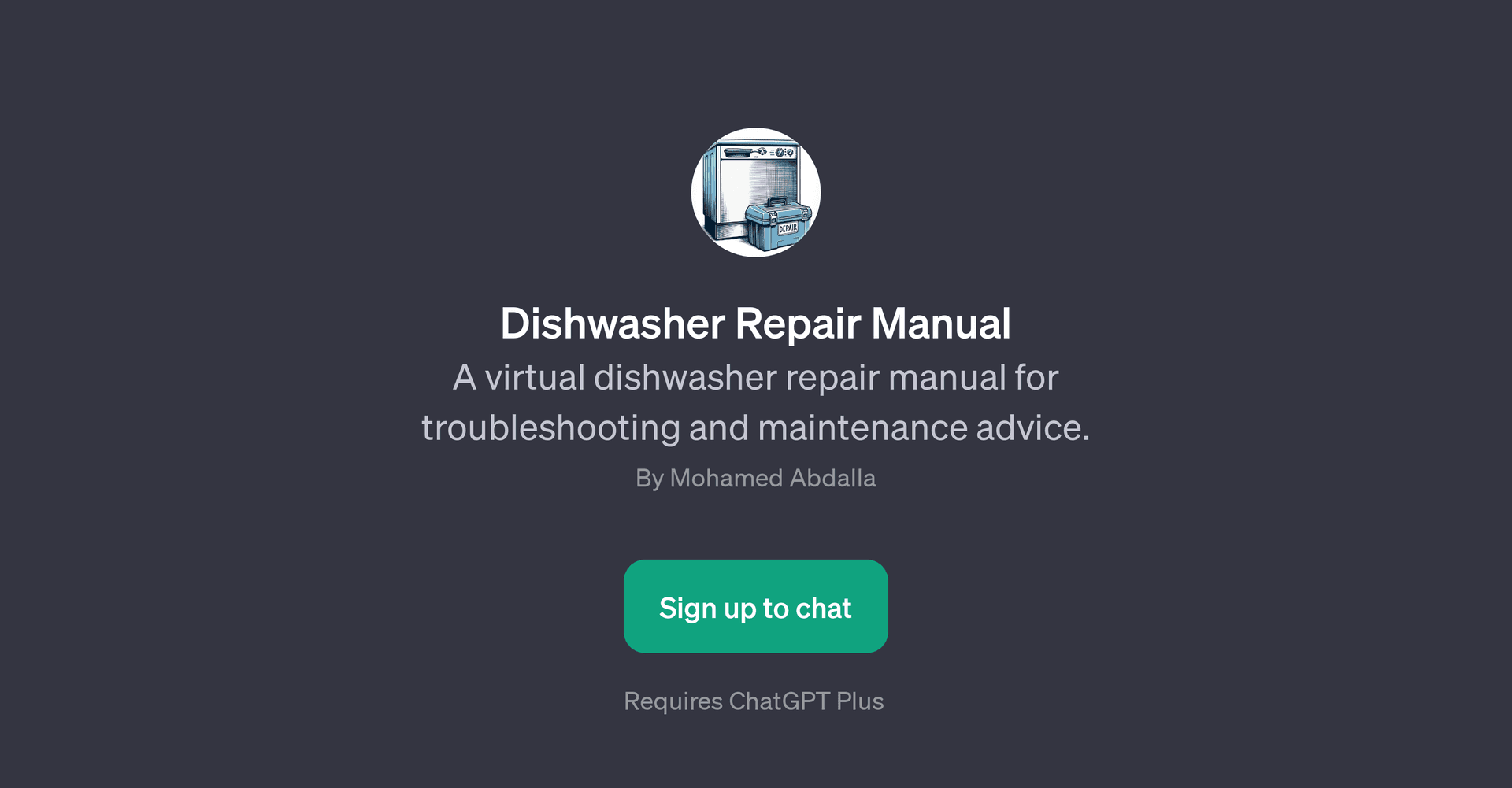 Dishwasher Repair Manual