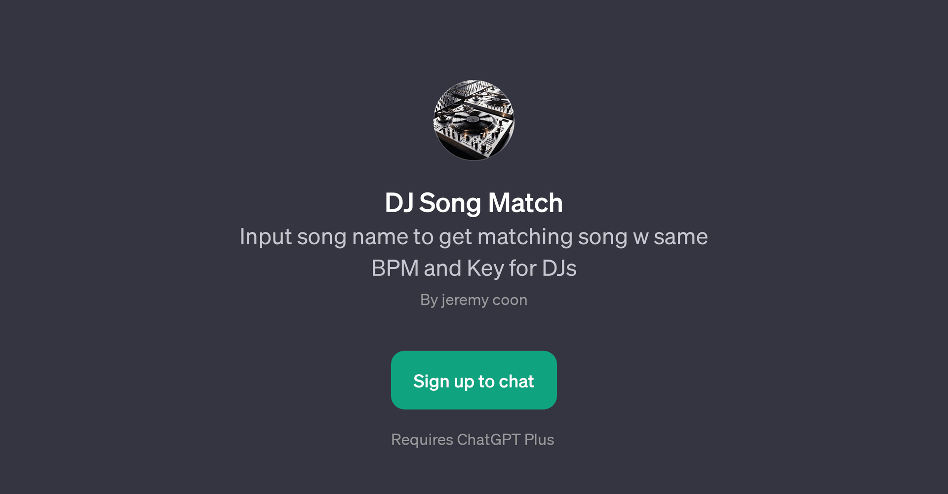 DJ Song Match