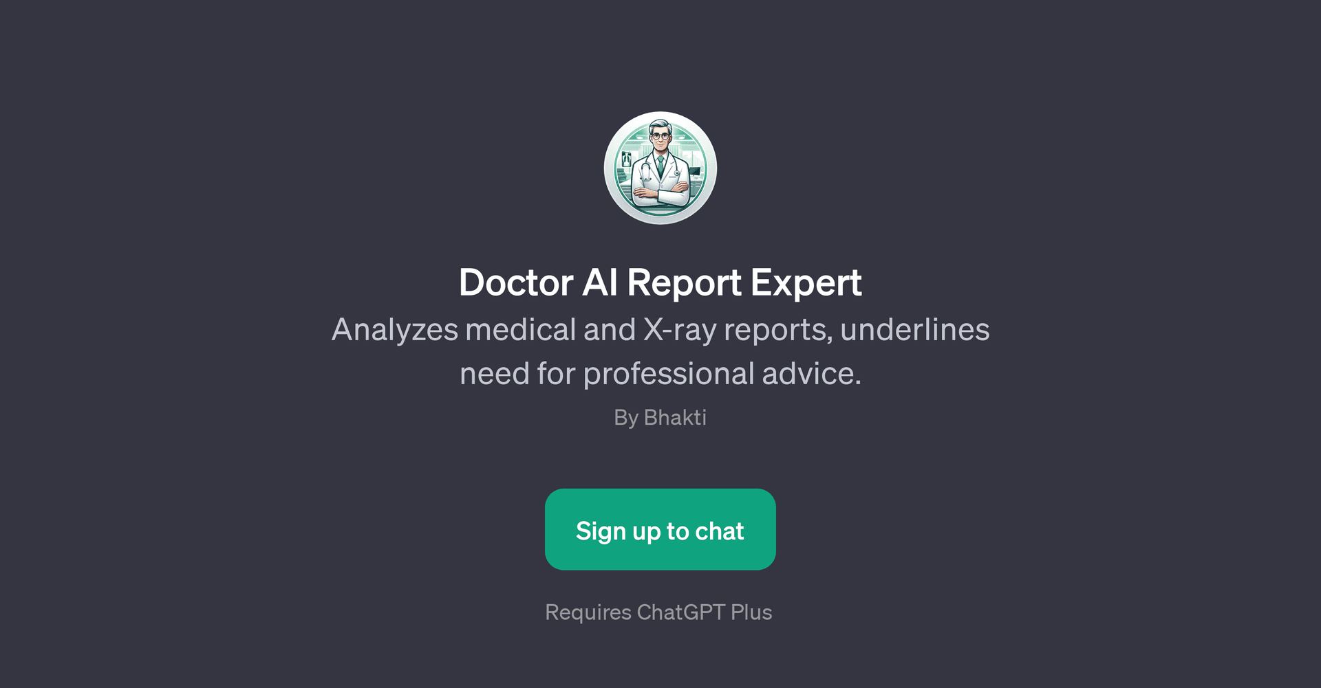 Doctor AI Report Expert