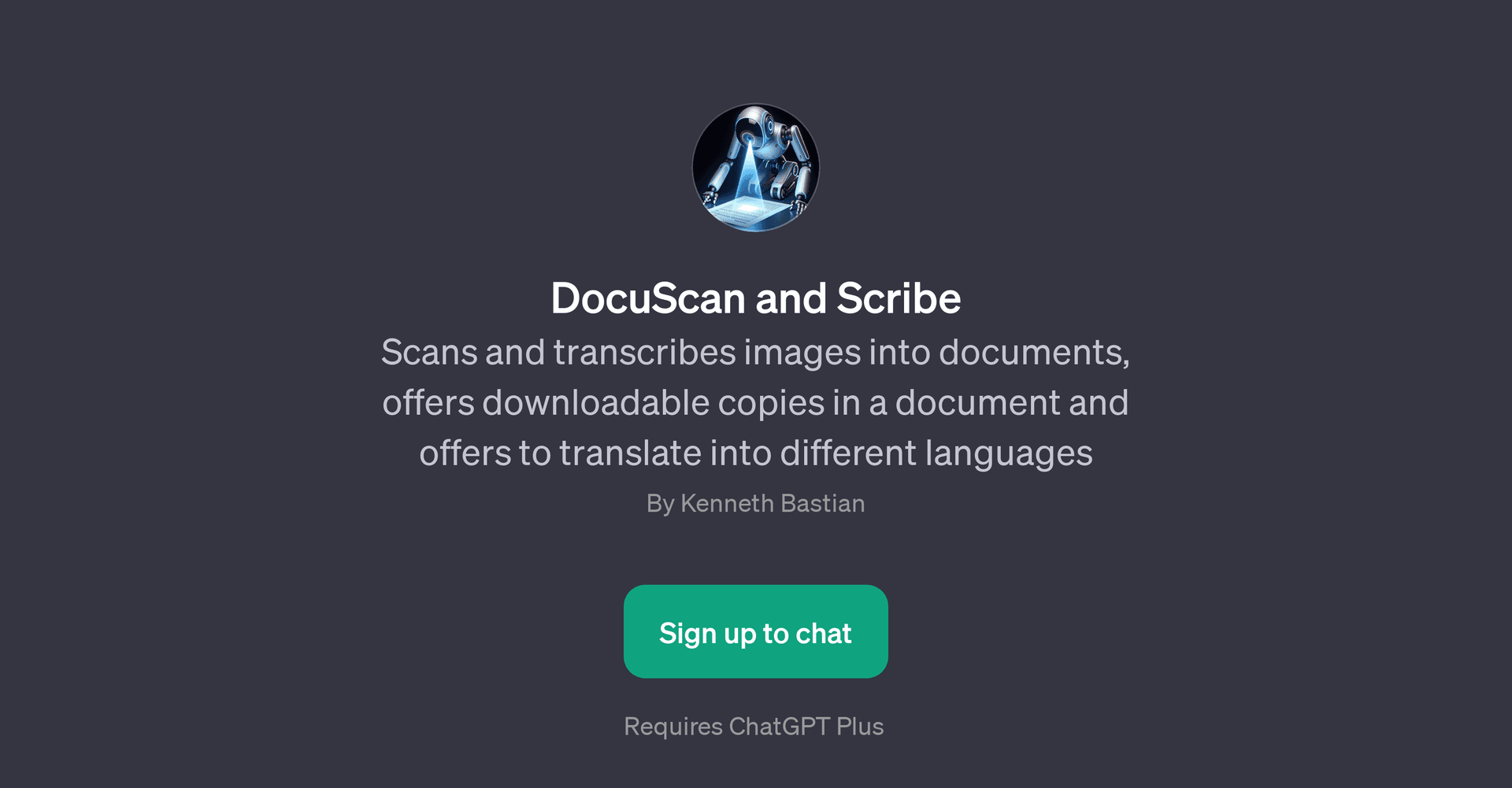 DocuScan and Scribe