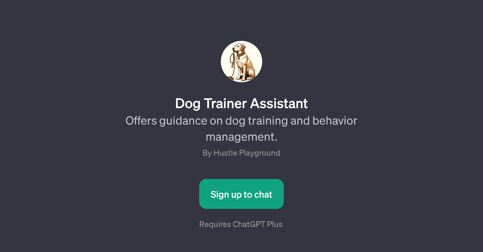 Dog Trainer Assistant