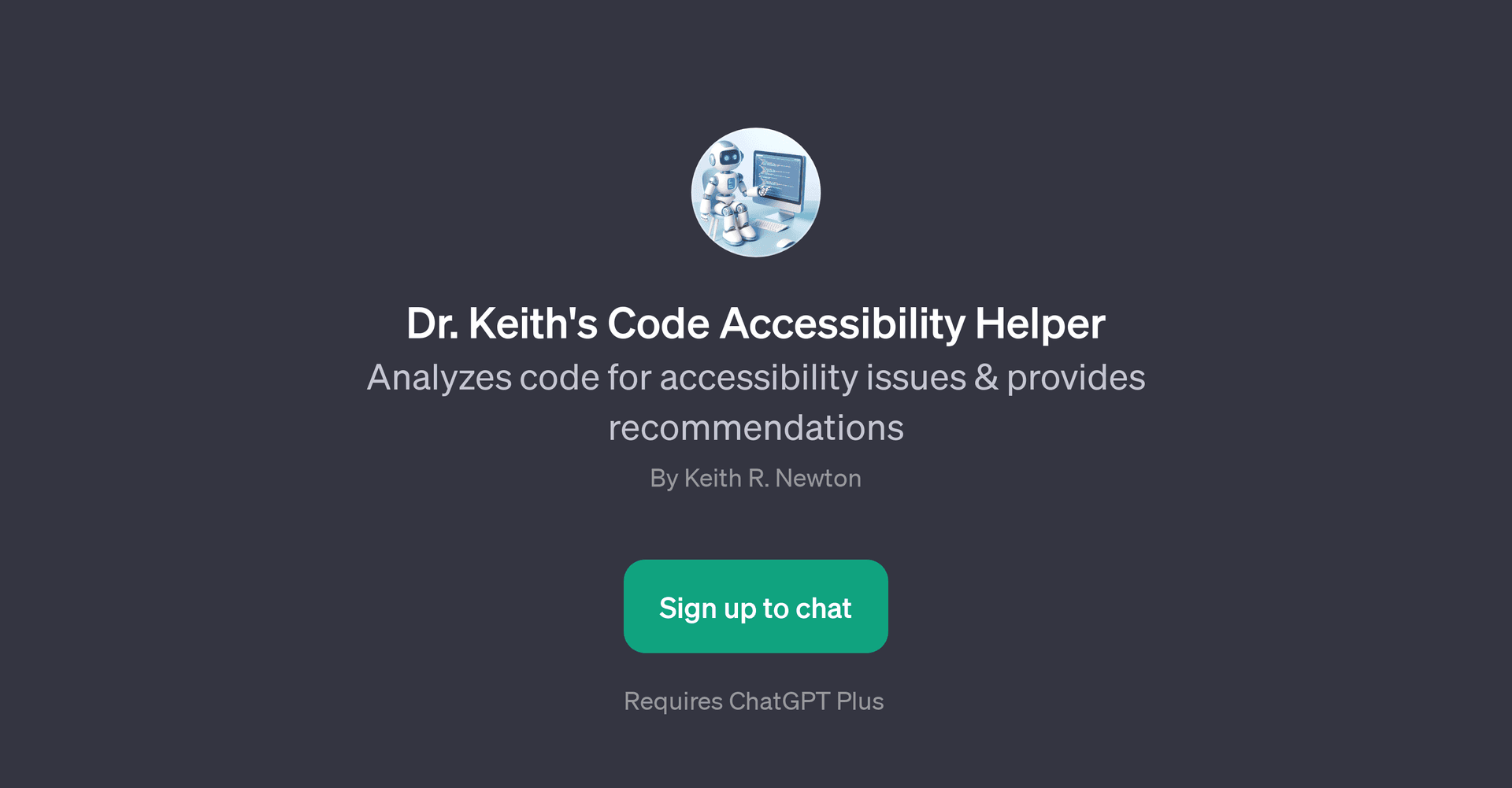 Dr. Keith's Code Accessibility Helper