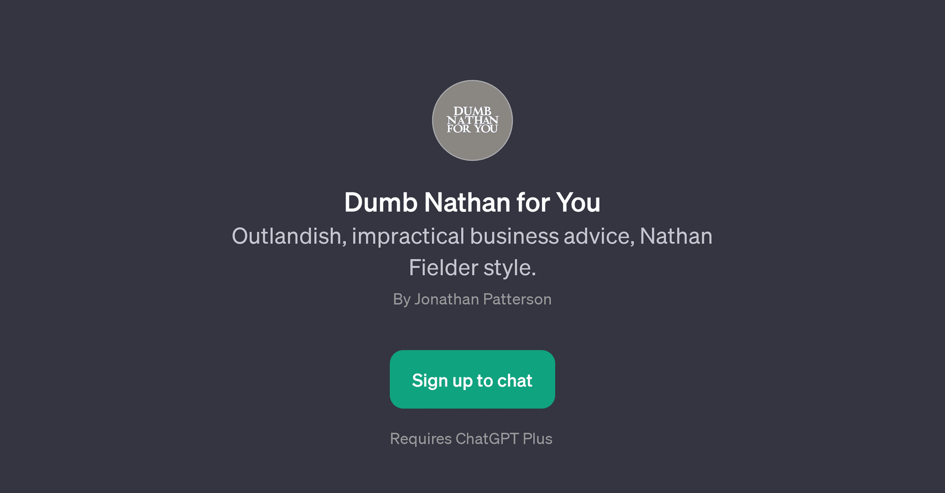 Dumb Nathan for You
