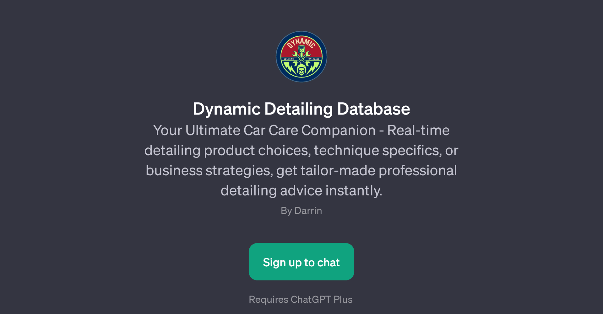 Dynamic Detailing Database