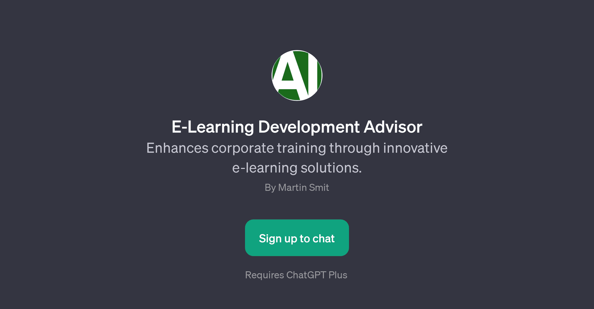 E-Learning Development Advisor
