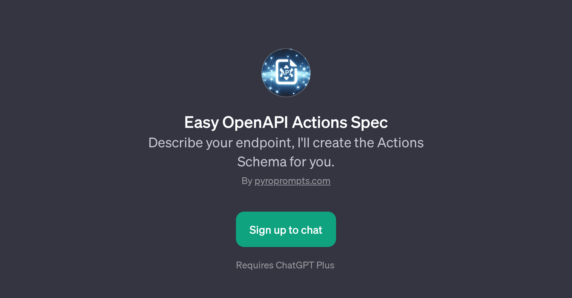 Easy OpenAPI Actions Spec