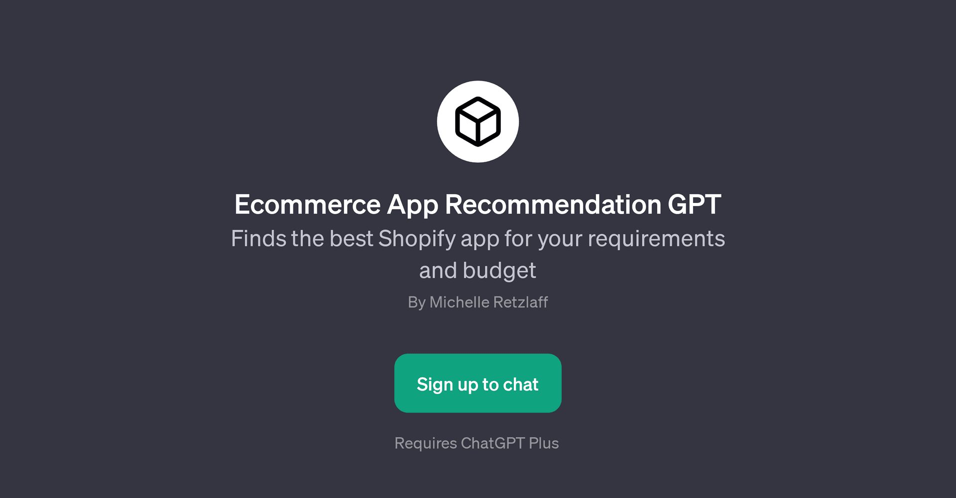 Ecommerce App Recommendation GPT