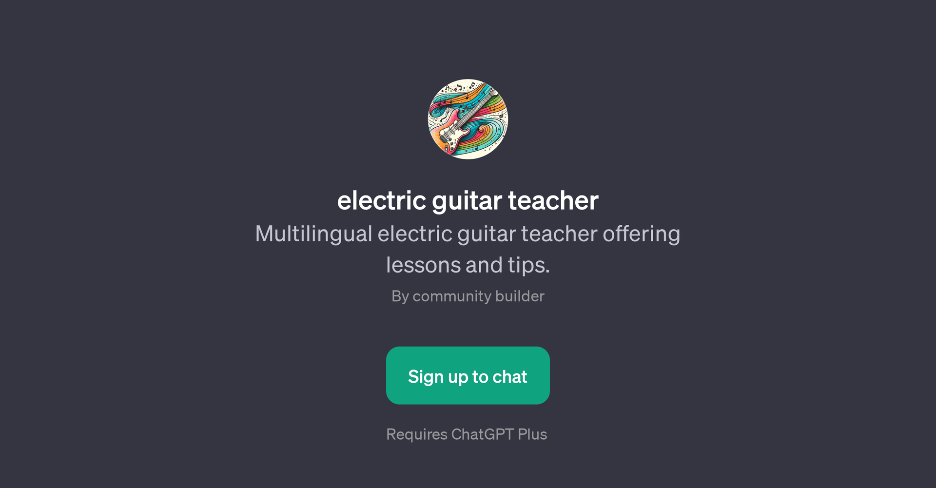 Electric Guitar Teacher