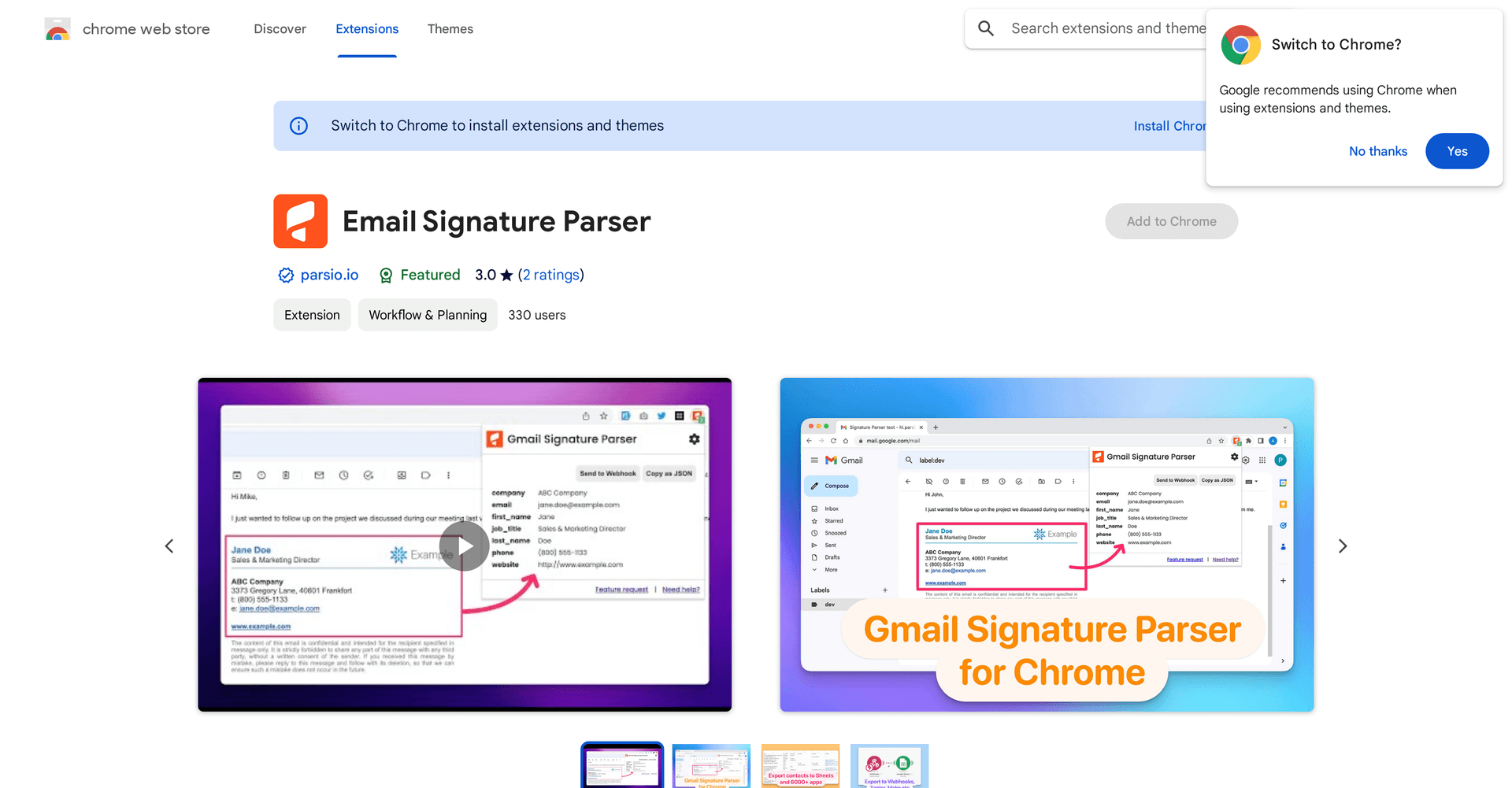 Email Signature Parser