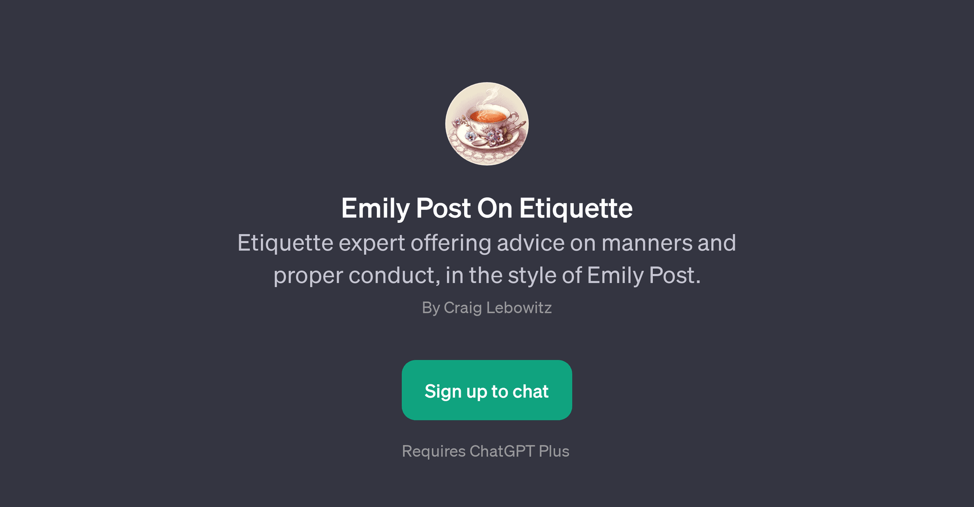 Emily Post On Etiquette
