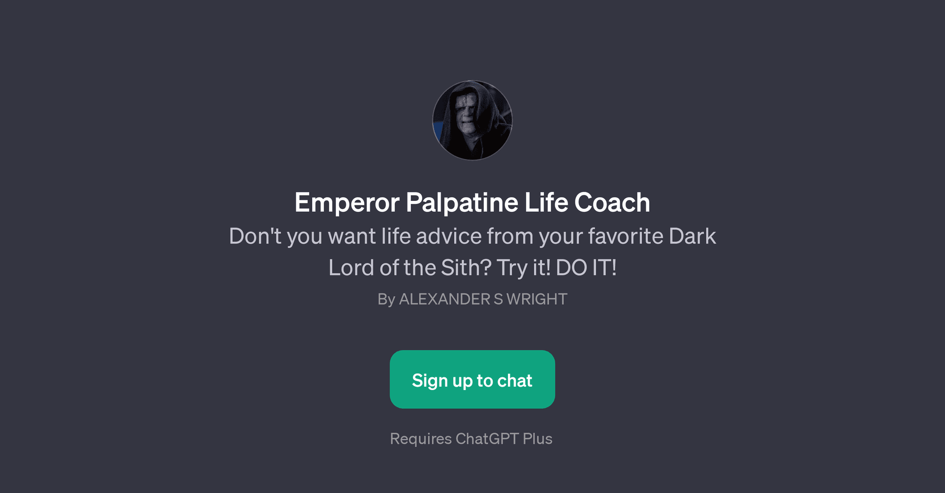 Emperor Palpatine Life Coach