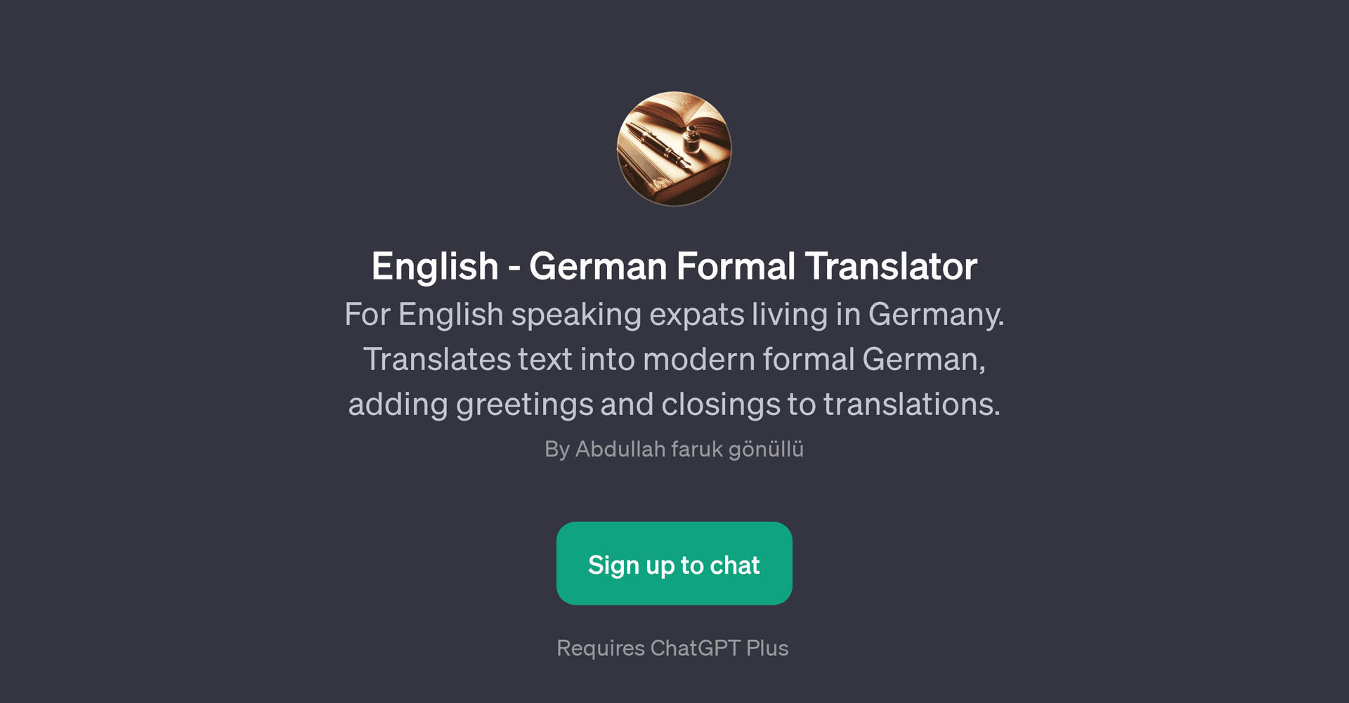 English - German Formal Translator