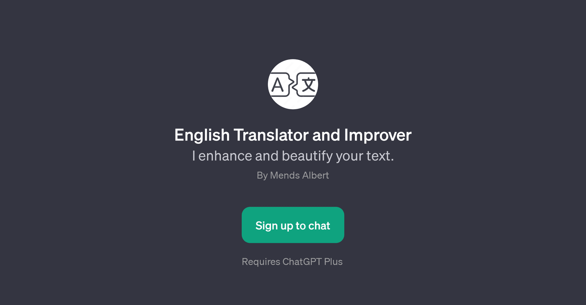 English Translator and Improver